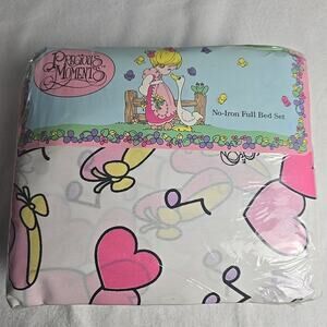 Precious Moments Full Sheet Set VTG Ballerina Dancer Pink Girl Bedset 90s